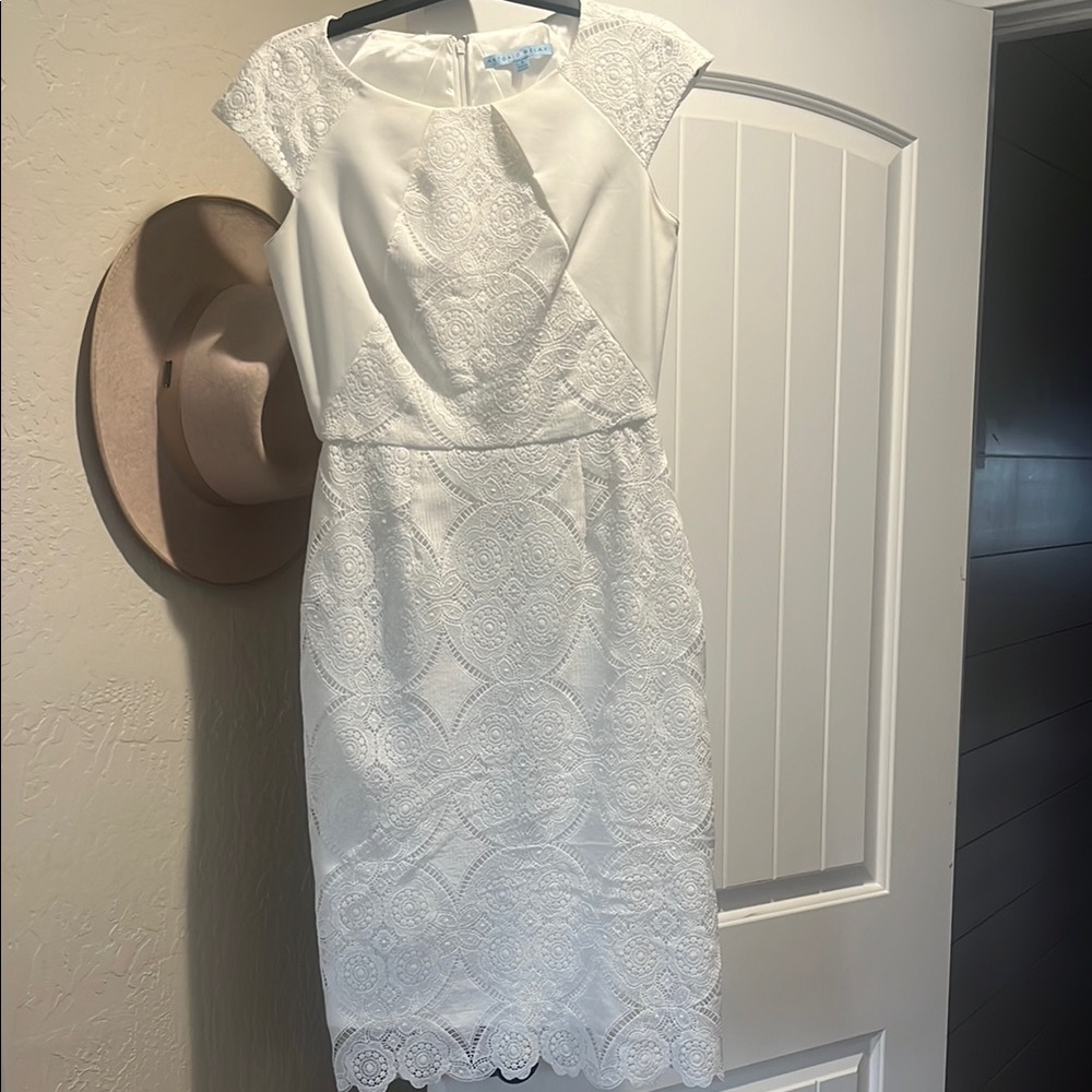 Antonio Melani white lace dress